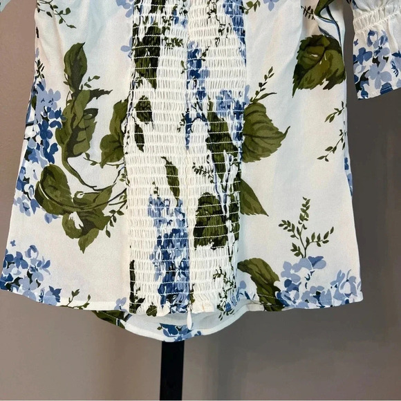 Reformation Constance Blouse Riviera Garden Floral 0 NWT Contemporary Feminine - Picture 8 of 8